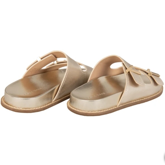 New Cole Haan Women's Marisol Footbed Sandals Gold Size 8 - Picture 4 of 7
